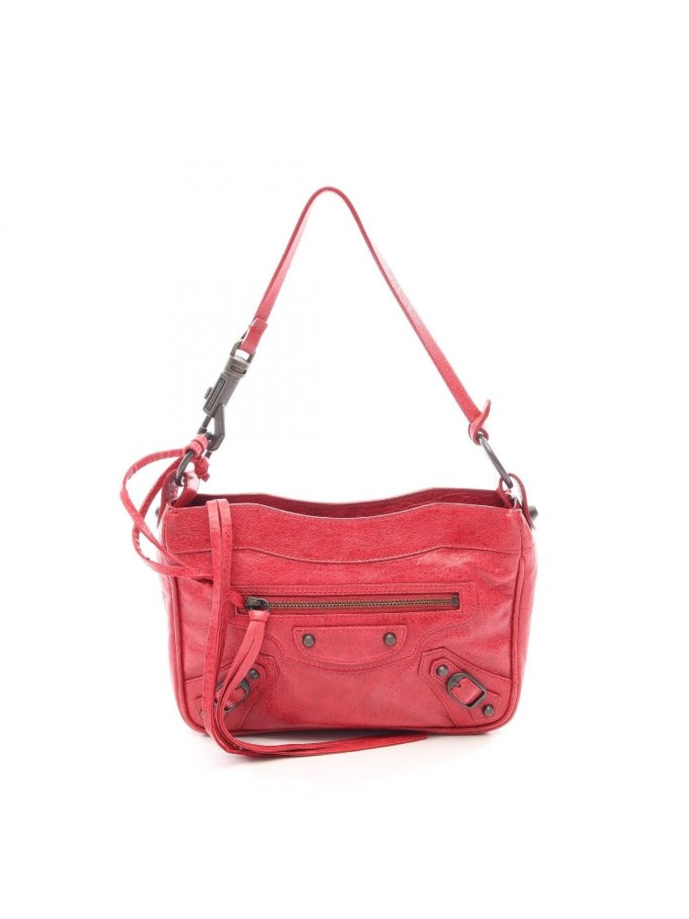 Balenciaga Handbag the Hip Red Leather